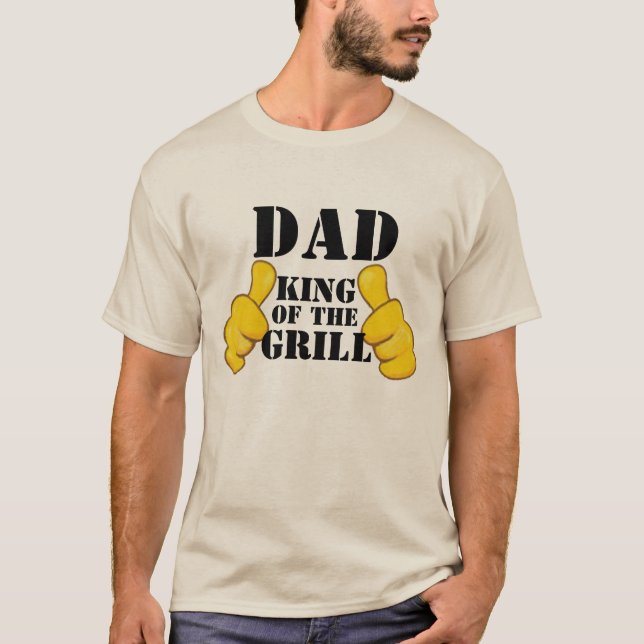 Hail To The Grill King BBQ Lover Dad Tee (Front)