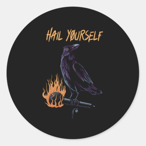 Hail Yourself Last Podcast On The Left Microphone  Classic Round Sticker