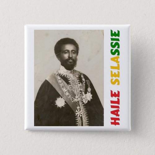 Haile Selassie Badge Button