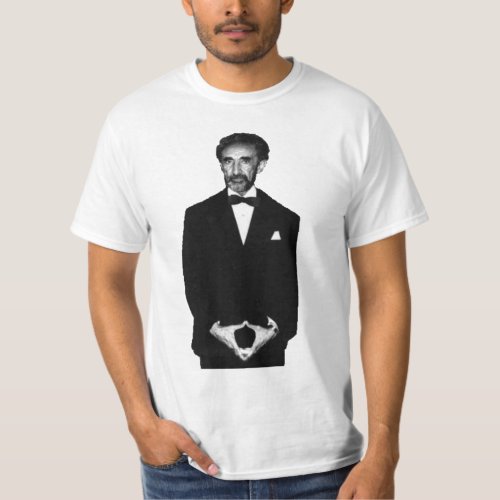 Haile Selassie Black  White Photo Shirt