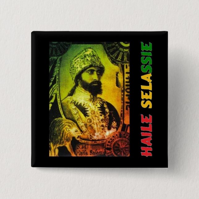 Haile Selassie Button (Front)