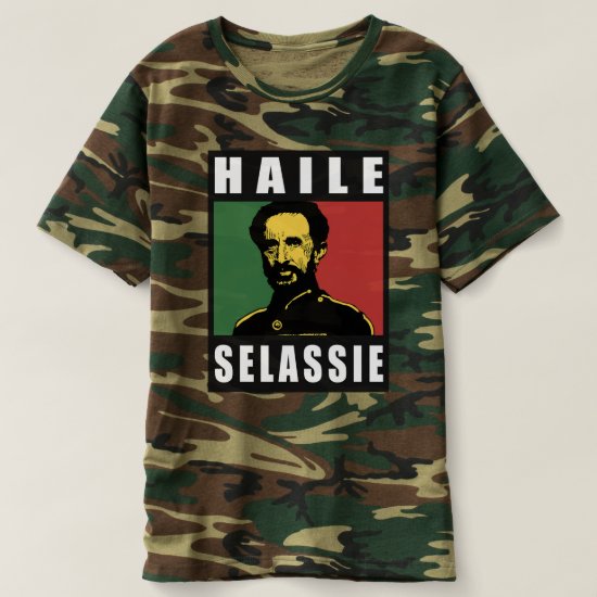 Haile Selassie Emperor - Reggae - рубашка армии Джа