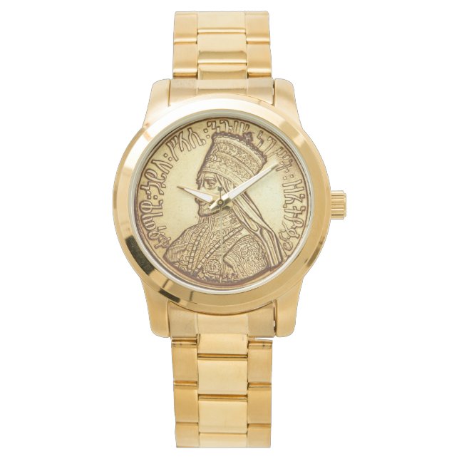 Haile Selassie Empire of Ethiopia Rastafari Watch (Front)