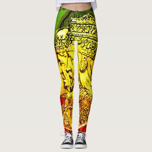 Haile Selassie Empress Menen Rasta Leggings