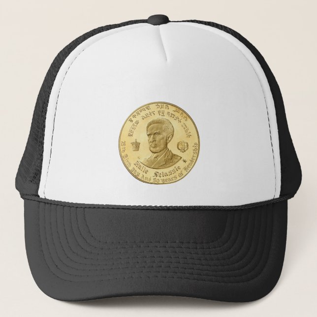 Haile Selassie - HIM - Jah Rastafari Trucker Cap (Front)