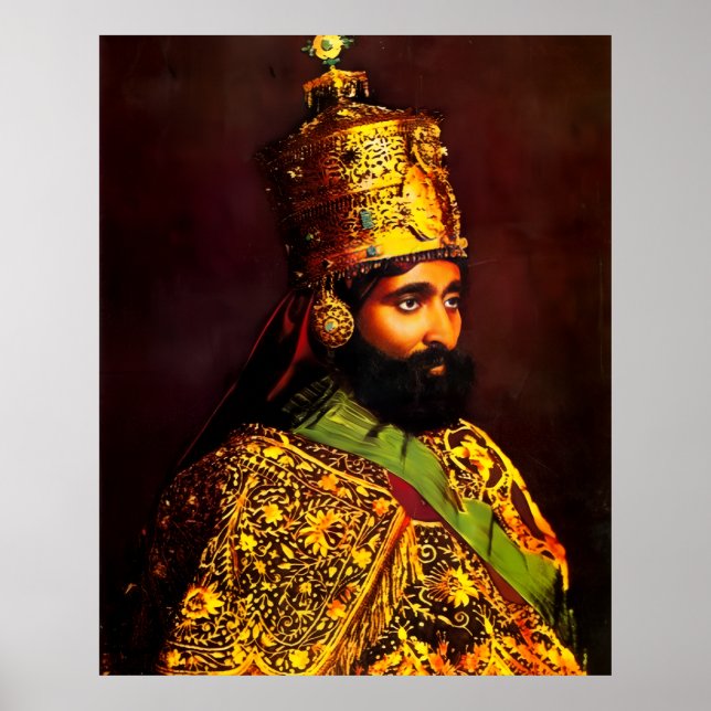 Haile Selassie - HIM - Rastafari - Postcard Poster (Front)