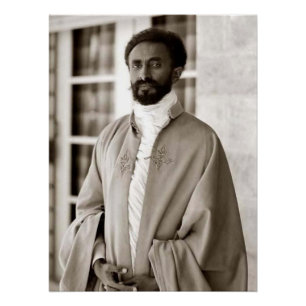 Haile Selassie - HIM - Rastafari - Wood Poster