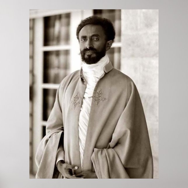 Haile Selassie - HIM - Rastafari - Wood Poster (Front)
