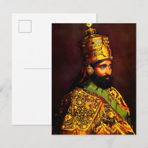 Haile Selassie - HIM - Rastafarian - Postcard
