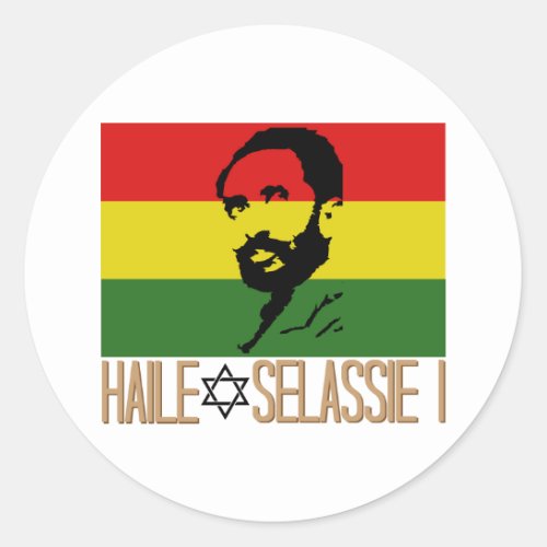 Haile Selassie I Classic Round Sticker