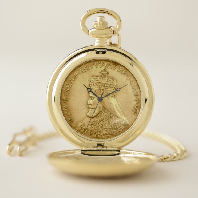 Haile Selassie I Jah Rastafari HIM Gold Watch (Inside)