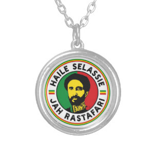 Haile Selassie I Jah Rastafari Rasta Africa Roots Silver Plated Necklace