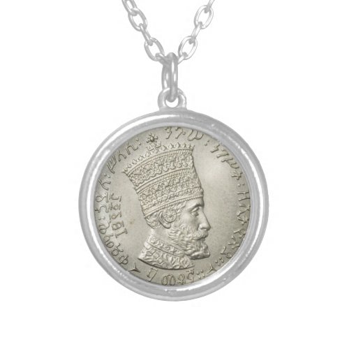 Haile Selassie I Jah Rastafari Rasta Africa Roots Silver Plated Necklace