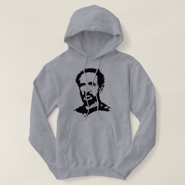 Haile Selassie - Jah - Messiah - Rastafari Hoodie (Design Front)