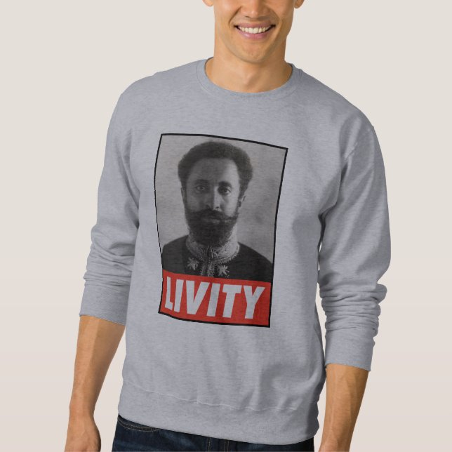 Haile Selassie Jah Rastafari Livity Love Sweater (Front)