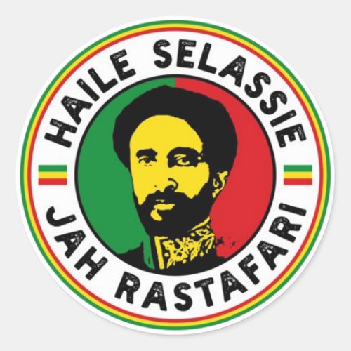 Haile Selassie Jah Rastafari Rasta Africa Roots  Classic Round Sticker