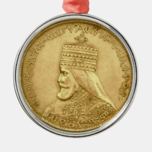 Haile Selassie Jah Rastafari Rasta Photo Sculpture Metal Ornament