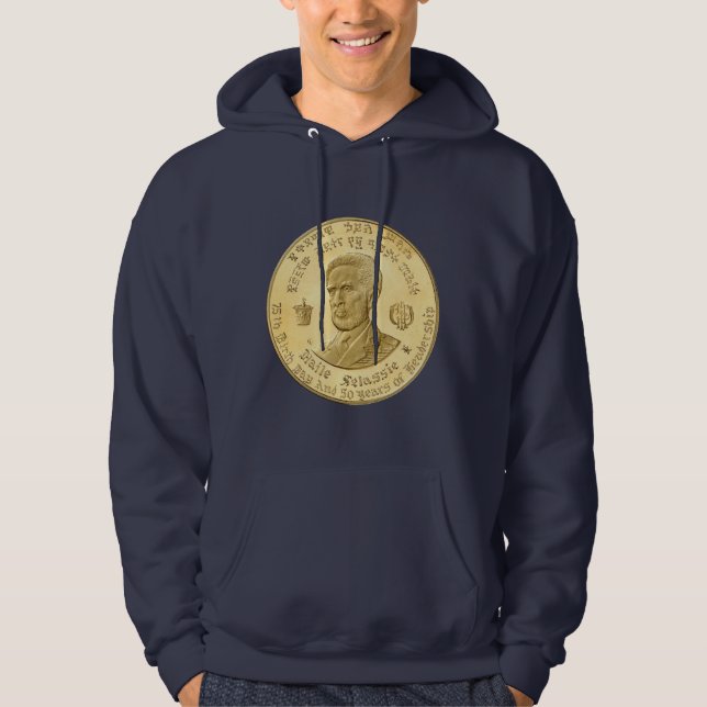 Haile Selassie - Jah Rastafari Rasta Reggae Hoodie (Front)