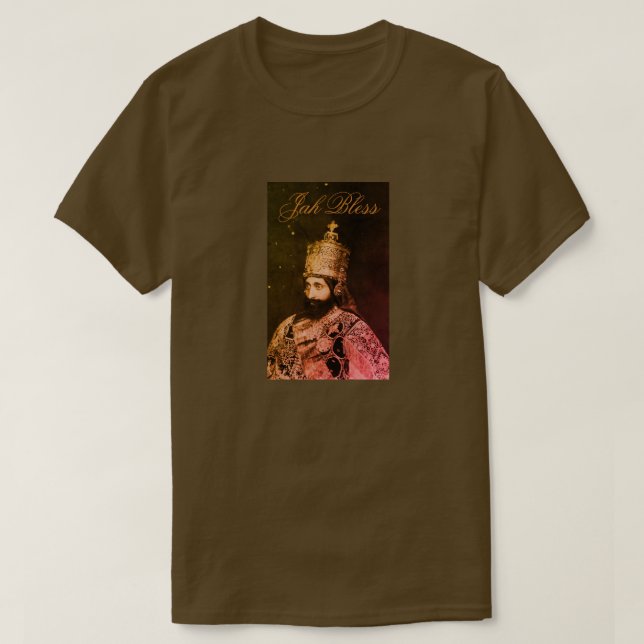 Haile Selassie Jah Rastafari Rasta Reggae INI Love T-Shirt (Design Front)