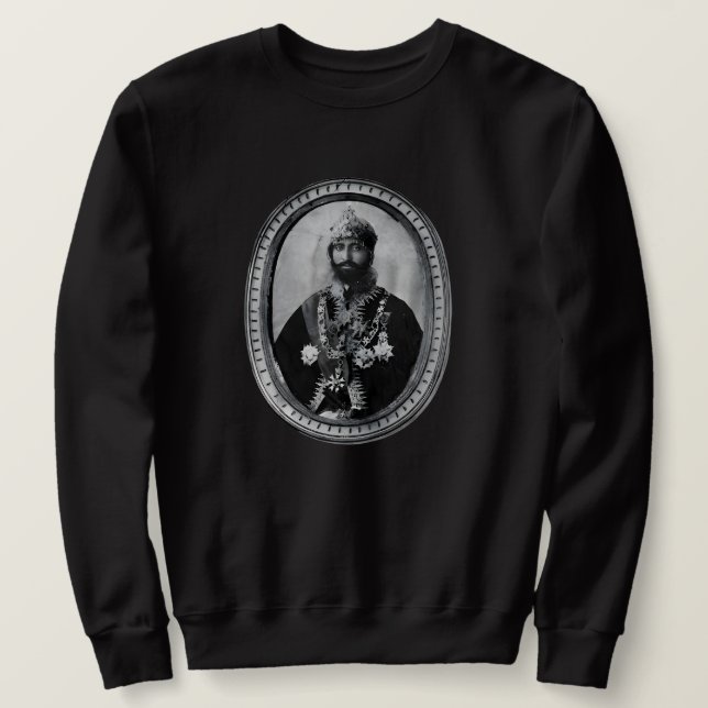 Haile Selassie Jah Rastafari Reggae Rasta Roots  Sweatshirt (Design Front)