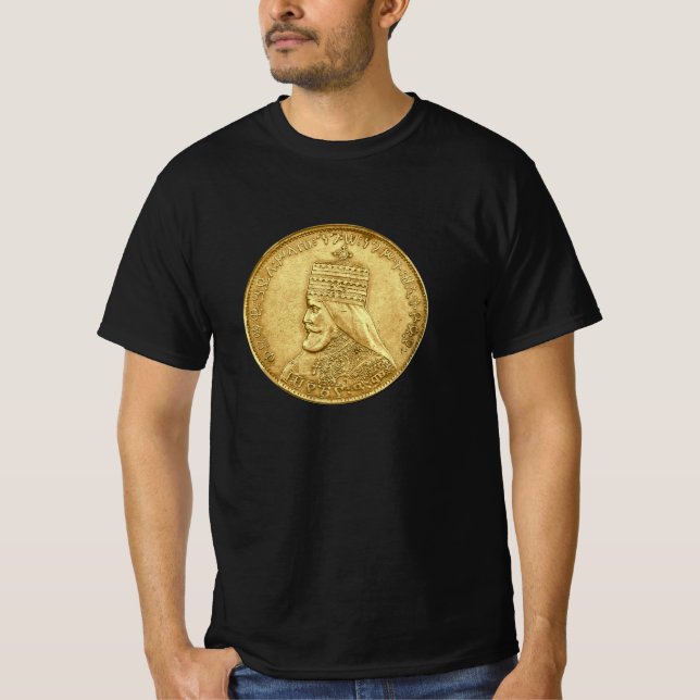 Haile Selassie Jah Rastafari Reggae Rasta Roots  T-Shirt (Front)