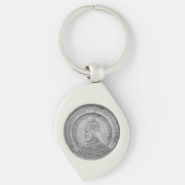 Haile Selassie Jah Rastafari Reggae Rasta Roots Tr Keychain (Front)