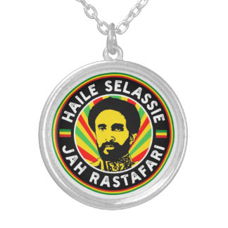 Haile Selassie Lion of Judah Jah Rastafari Roots Silver Plated Necklace