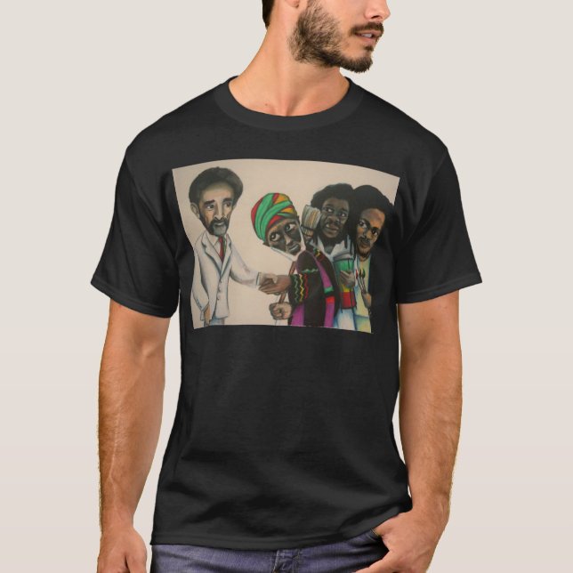 Haile Selassie meets his Followers tshirt (Front)