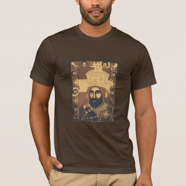 Haile Selassie Modern Art Shirt Jah Rastafari Root (Front)