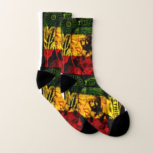 Haile Selassie natural Mystic Socks