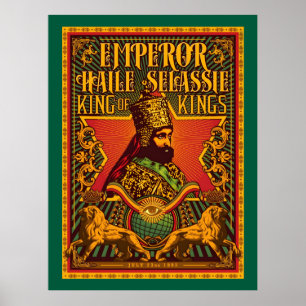 Haile Selassie Postcard Jah Rastafari Metal Print