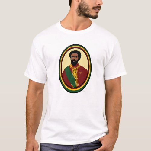 Haile Selassie Rasta Reggae Ethiopia Jamaica T_Shirt