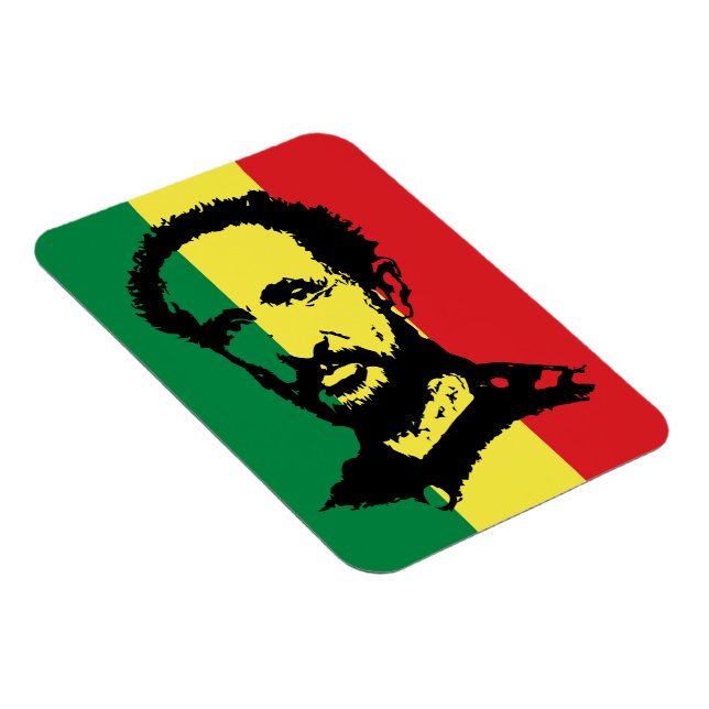 Haile Selassie - Rastafara - Reggae Rasta Magnet (Right Side)