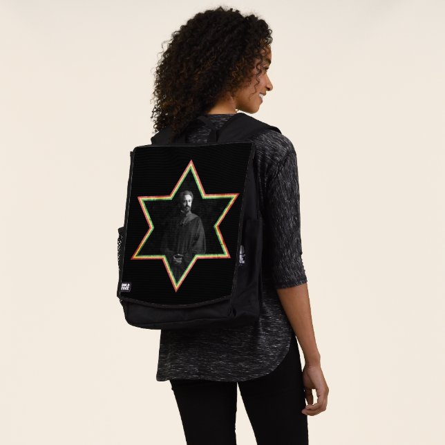 Haile Selassie Star of David Backpack (Worn)