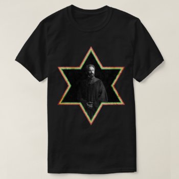 Haile Selassie Star Of David T-shirt by Oneloveshop at Zazzle