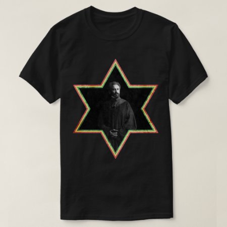 Haile Selassie Star Of David T-shirt