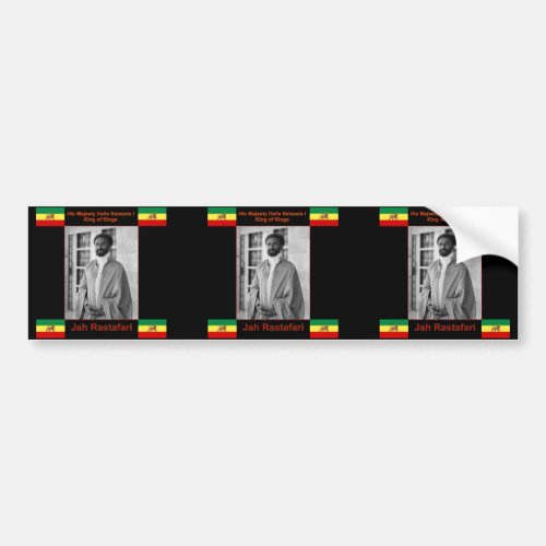 Haile Selassie the Lion of Judah Jah Rastafari Bumper Sticker