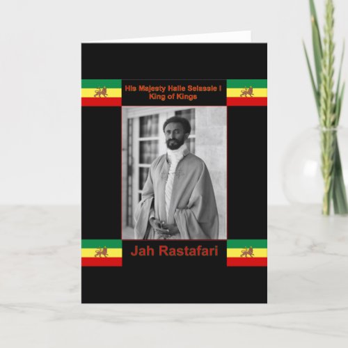 Haile Selassie the Lion of Judah Jah Rastafari Card