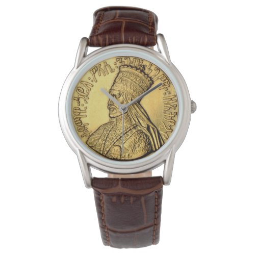 Haile Selassie Watch Ancient Golden King Design