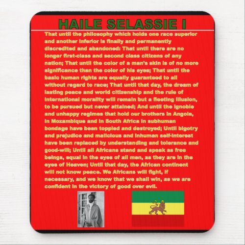 Haile Selassies War Speech to UN 1963 _ Marley So Mouse Pad