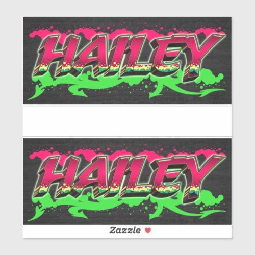 Hailey First Name Graffiti Sticker