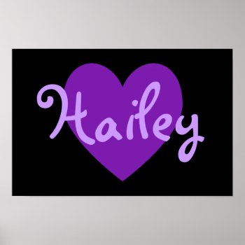 Hailey In Purple Poster by purplestuff at Zazzle