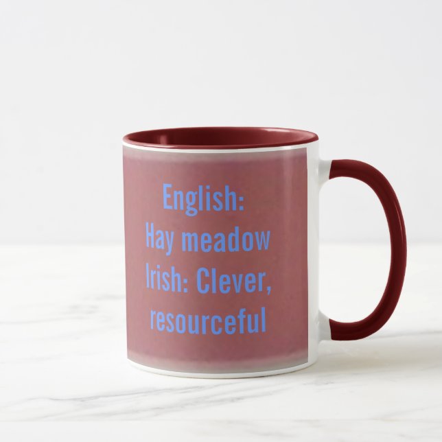 Hailey Meaning and Name Origin Mug (Right)