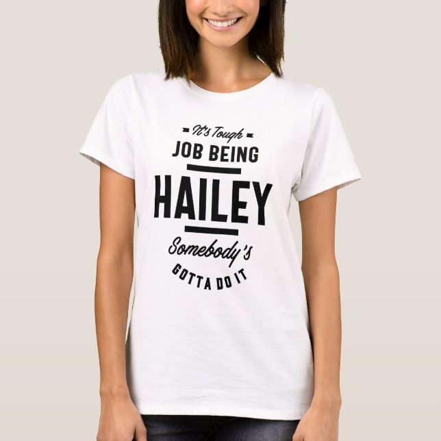 Hailey Personalized Name Birthday T-Shirt (Front)