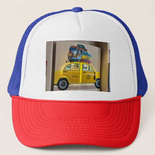 Hailing Adventures The Taxi Travel Experience Trucker Hat