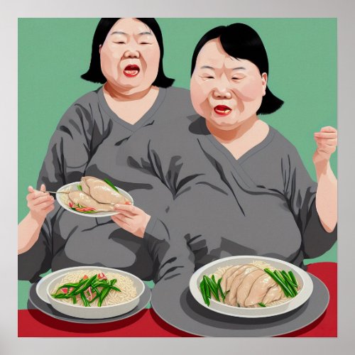 Hainanese Chicken Rice _ Canvas Art Print