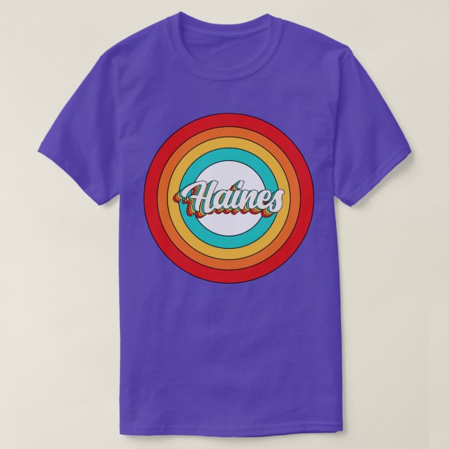 Haines Name Shirt Vintage Haines Circle (Design Front)