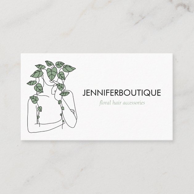 Hair Accessories Botanical Floral Business Card