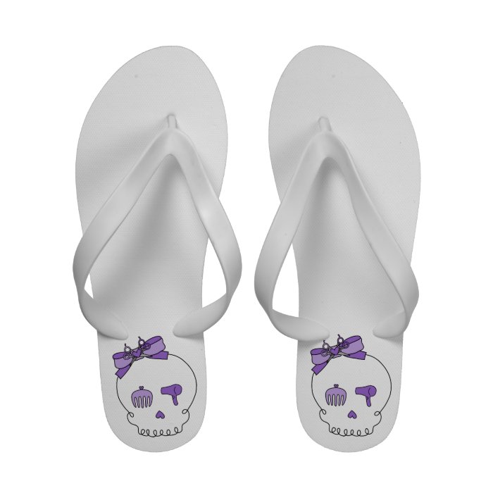 Hair Accessory Skull (Bow Detail   Purple) Sandals