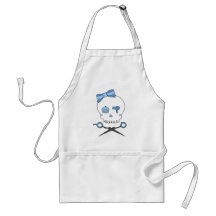 Hair Accessory Skull & Scissor Crossbones (Blue)